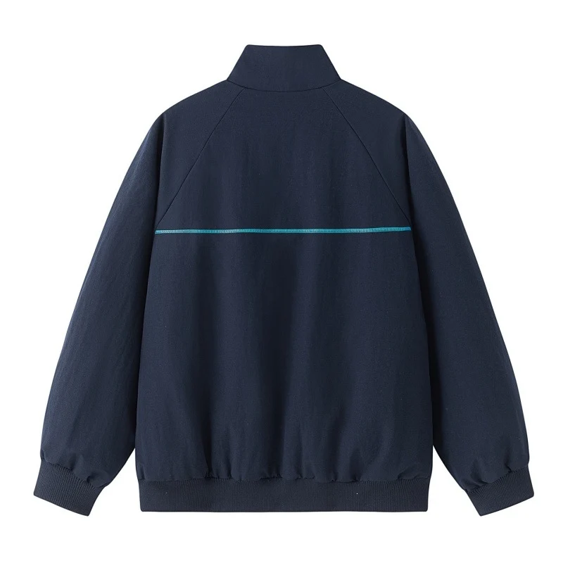 Herren Leichte Raglan-Bomberjacke mit kontrastierenden Flatlock‑Nähten und Stehkragen Drune