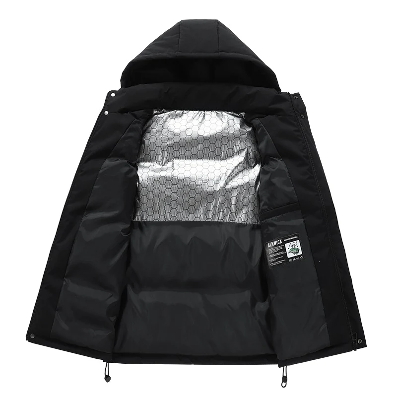 Herren Leichte Pufferweste mit abnehmbarer Kapuze, Thermoisolierung & Utility-Taschen Drune