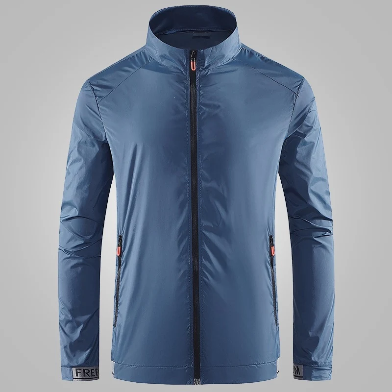 Herren Leichte Performance‑Windjacke mit hochschließendem Stehkragen Drune