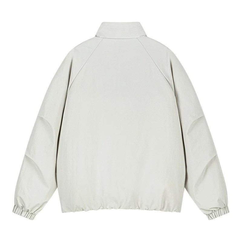 Herren Leichte Oversize Freizeitjacke mit Stehkragen, elastischem Saum und kontrastseiteneinsätzen Drune
