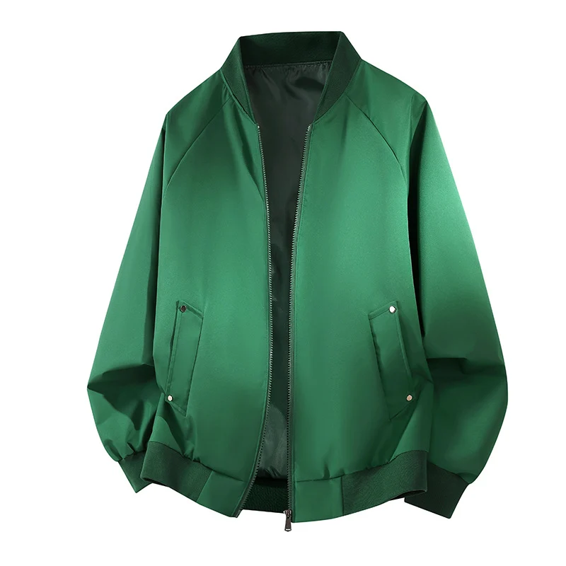 Herren Leichte Outdoor‑Bomberjacke im Clean‑Look mit Raglanärmeln, verdecktem Zwei‑Wege‑Reißverschluss & praktischen Pattentaschen Drune