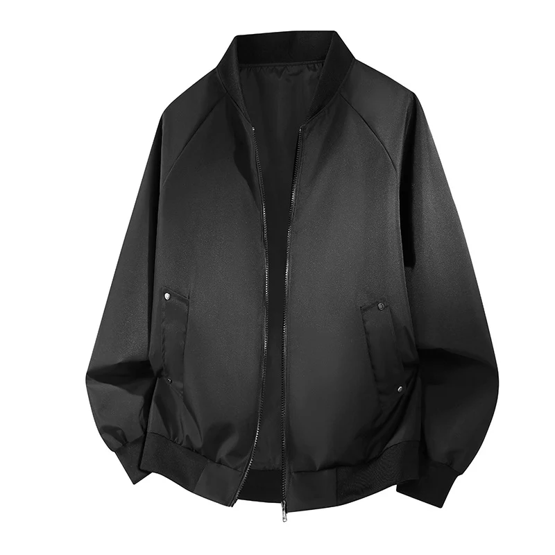 Herren Leichte Outdoor‑Bomberjacke im Clean‑Look mit Raglanärmeln, verdecktem Zwei‑Wege‑Reißverschluss & praktischen Pattentaschen Drune