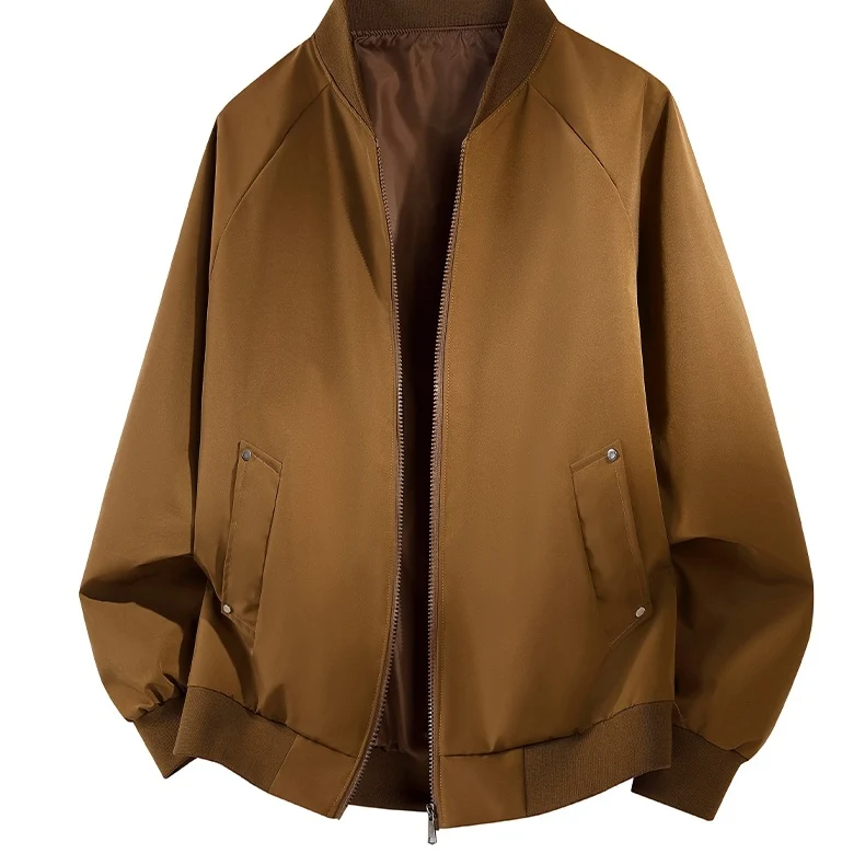 Herren Leichte Outdoor‑Bomberjacke im Clean‑Look mit Raglanärmeln, verdecktem Zwei‑Wege‑Reißverschluss & praktischen Pattentaschen Drune