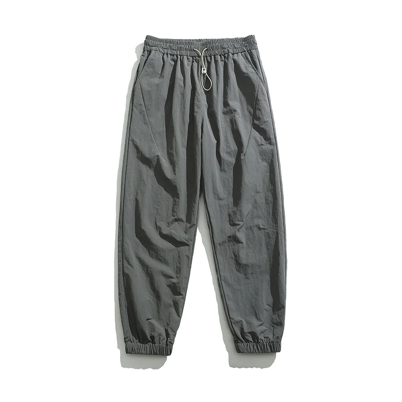 Herren Leichte Nylon-Jogginghose mit elastischem Bund, Kordelzug & gerippten Bündchen Drune