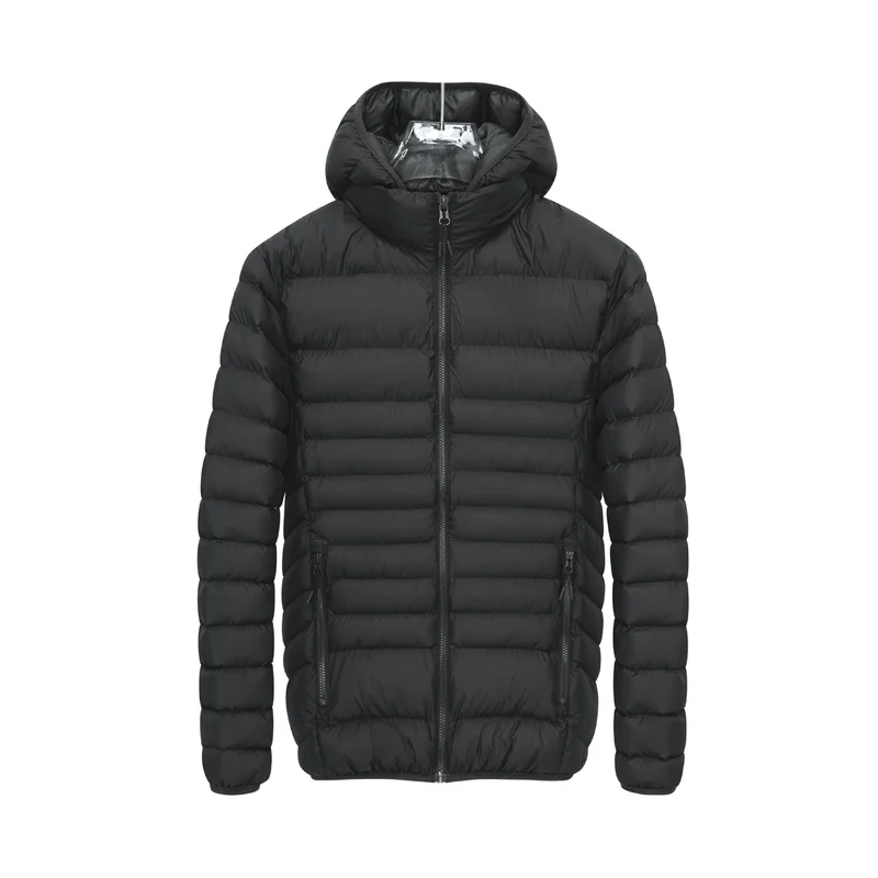 Herren Leichte gesteppte Kapuzen‑Steppjacke mit hohem Kragen, Thermofutter & Reißverschluss Drune