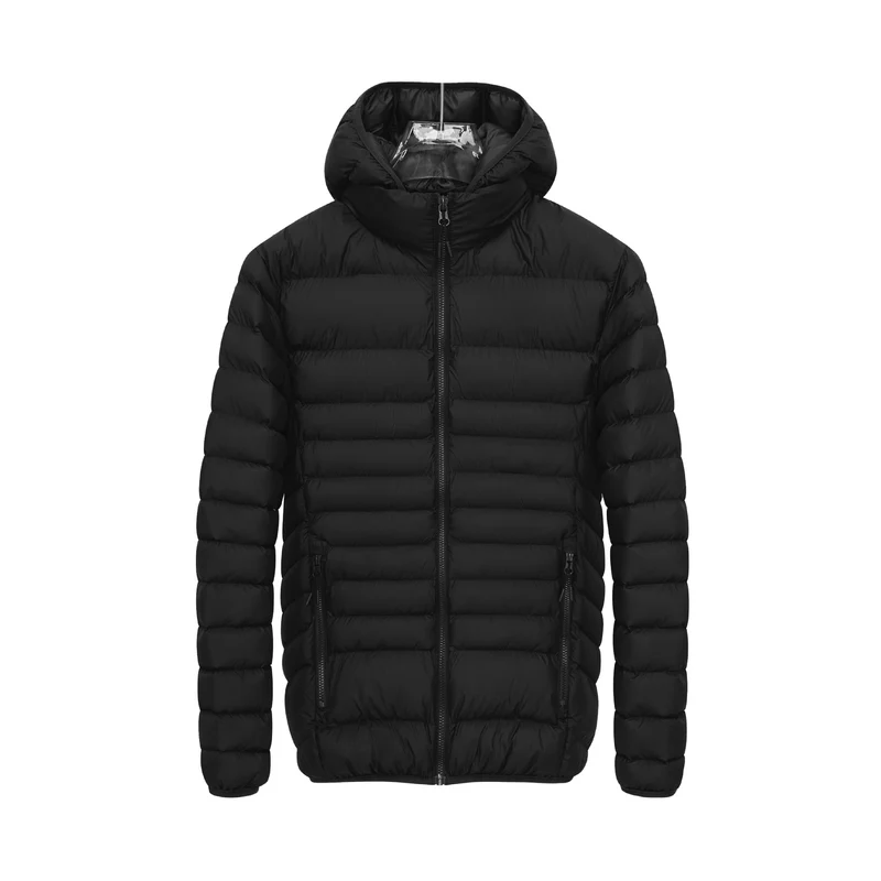 Herren Leichte gesteppte Kapuzen‑Steppjacke mit hohem Kragen, Thermofutter & Reißverschluss Drune