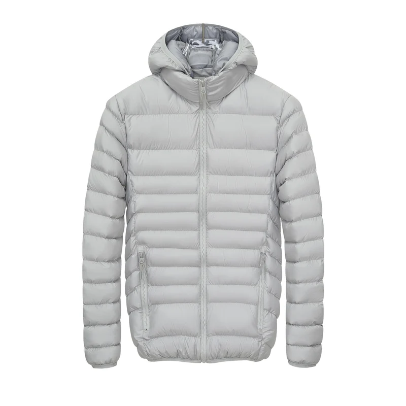 Herren Leichte gesteppte Kapuzen‑Steppjacke mit hohem Kragen, Thermofutter & Reißverschluss Drune
