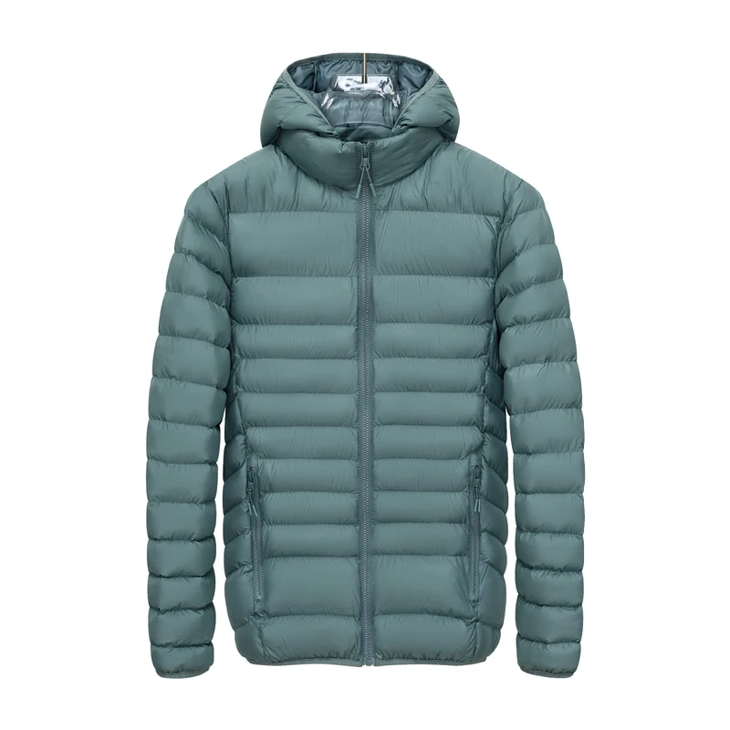Herren Leichte gesteppte Kapuzen‑Steppjacke mit hohem Kragen, Thermofutter & Reißverschluss Drune