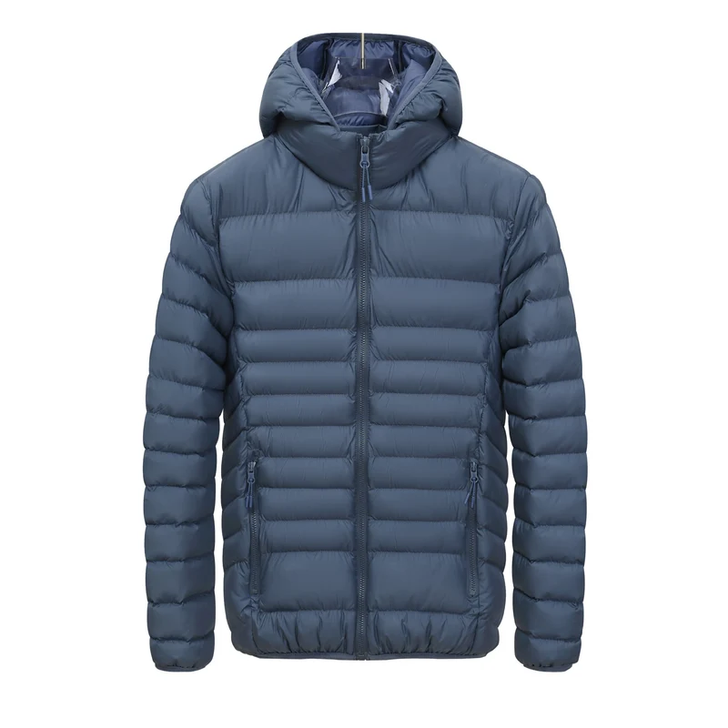 Herren Leichte gesteppte Kapuzen‑Steppjacke mit hohem Kragen, Thermofutter & Reißverschluss Drune
