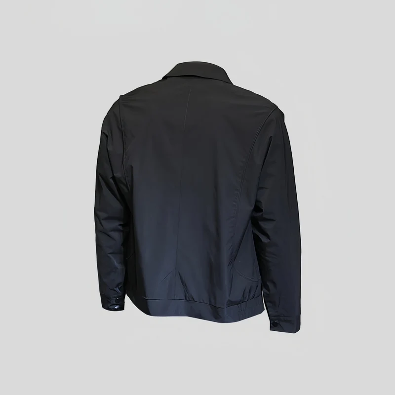 Herren Leichte Coachjacke mit Druckknopfleiste, Hemdkragen & windabweisender Mikrofaser Drune