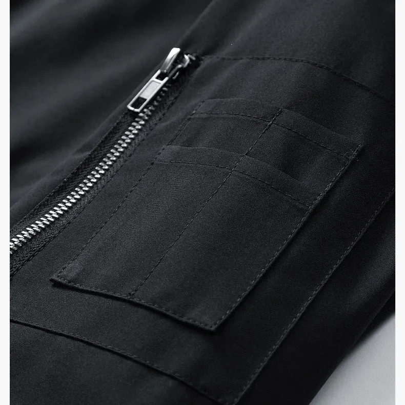 Herren Leichte Bomberjacke im minimalistischen Utility-Look mit Ärmeltasche & Rippbündchen Drune