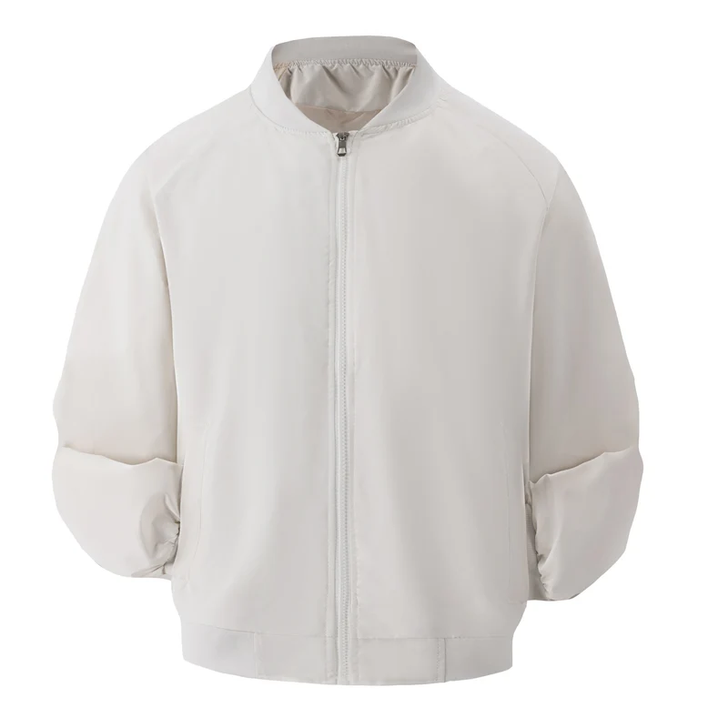 Herren Leichte Bomber-Übergangsjacke mit Raglanärmeln, geripptem Saum & windabweisender Hülle Drune
