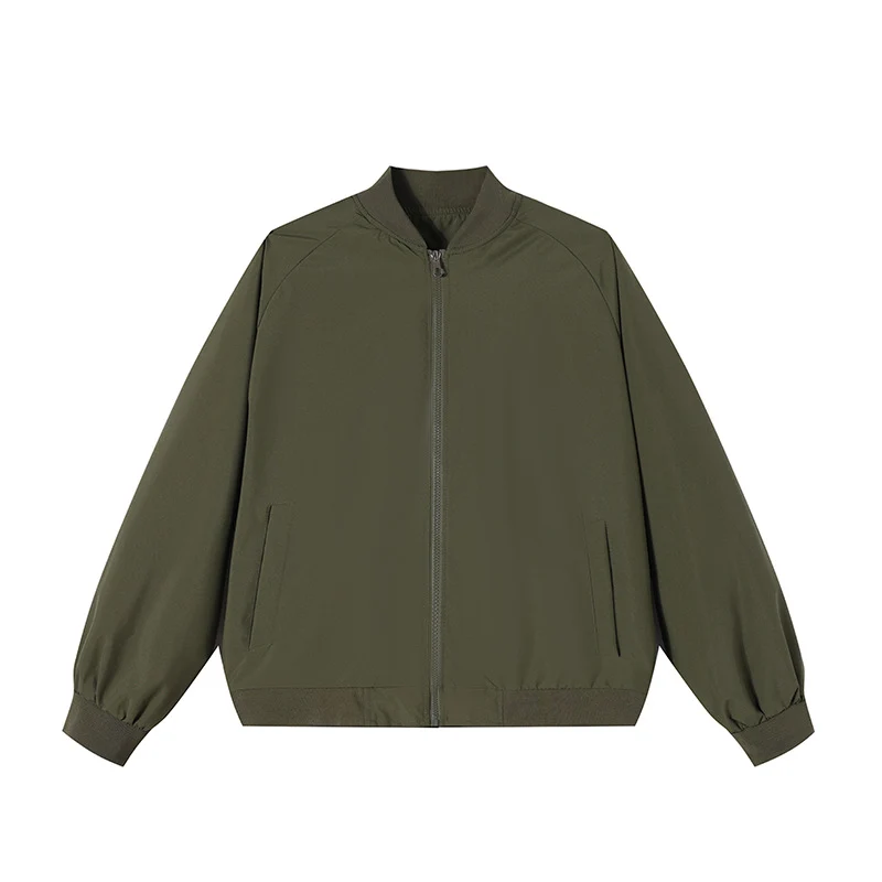 Herren Leichte Bomber-Übergangsjacke mit Raglanärmeln, geripptem Saum & windabweisender Hülle Drune