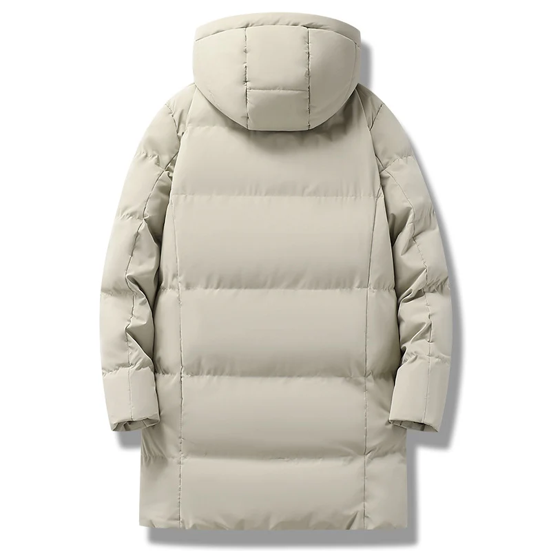 Herren langer gesteppter Winterparka mit Kapuze, wasserabweisender Außenhülle & wärmereflektierendem Innenfutter Drune