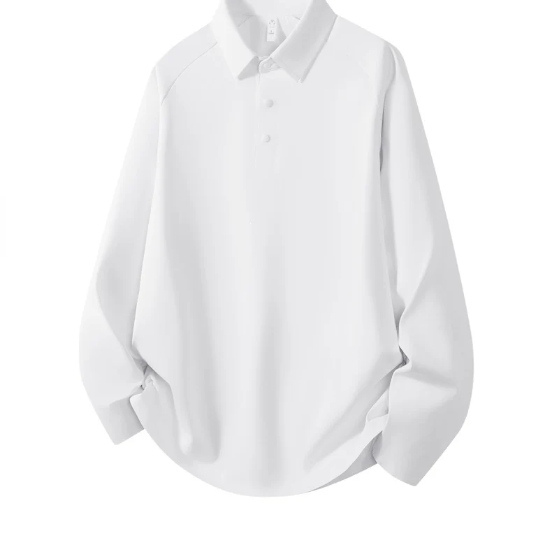 Herren Langarm-Poloshirt aus technischem Stretch mit Hemdkragen & Halbknopf-Leiste Drune