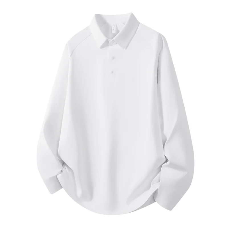 Herren Langarm-Poloshirt aus technischem Stretch mit Hemdkragen & Halbknopf-Leiste Drune