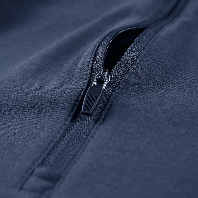 Herren Langarm-Halbreißverschluss-Performance-Pullover mit Stehkragen und technischem Stretch Drune