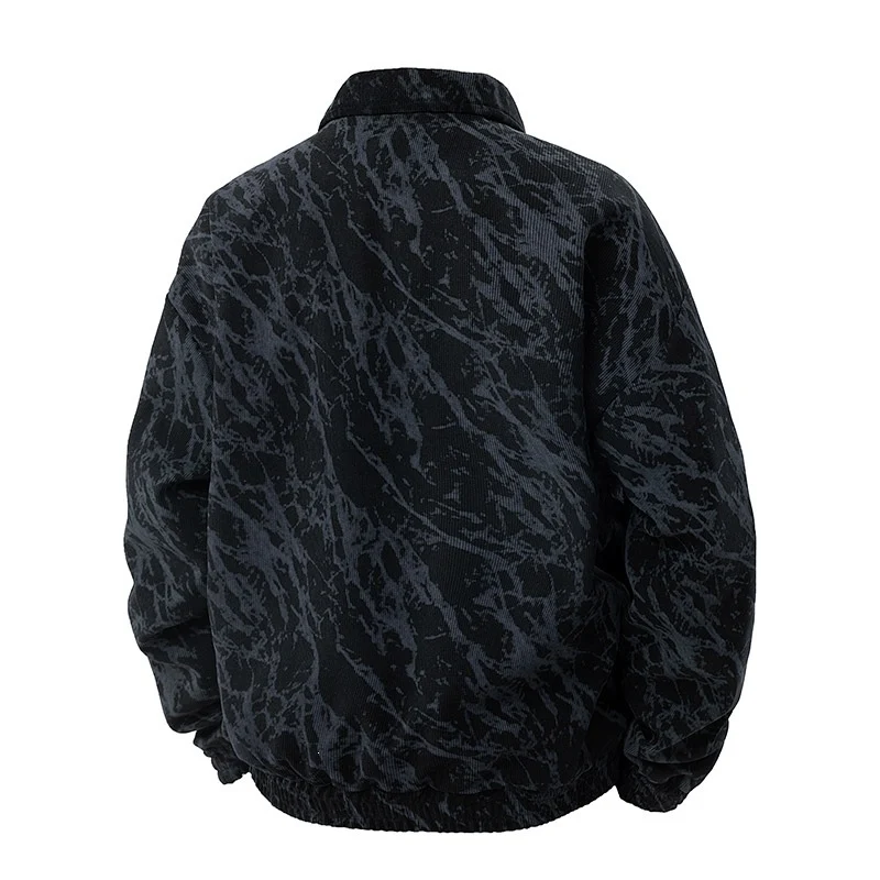 Herren Kunstvelours‑Bomberjacke im Oversize‑Boxy‑Cut mit Zwei‑Wege‑Reißverschluss & elastischem Saum Drune