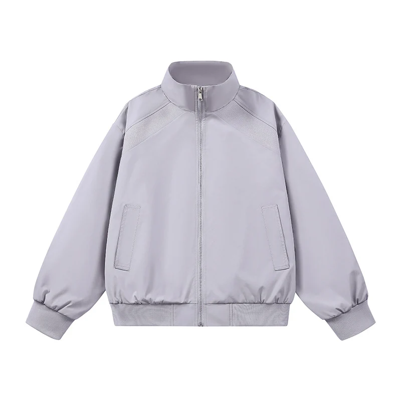 Herren Kunstvelours‑Bomberjacke im Oversize‑Boxy‑Cut mit Zwei‑Wege‑Reißverschluss & elastischem Saum Drune