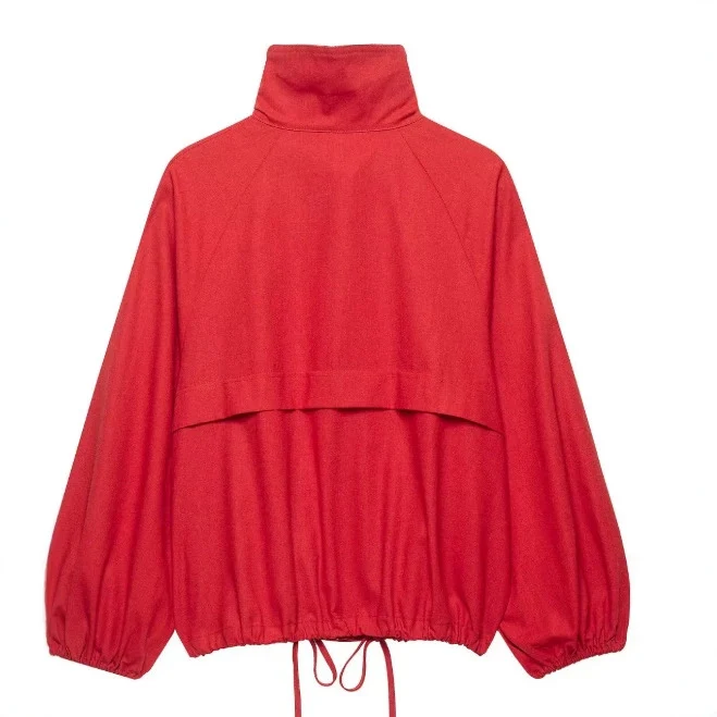 Damen Kurz geschnittener Boxy‑Blouson mit hohem Stehkragen und überschnittenen Ärmeln Drune