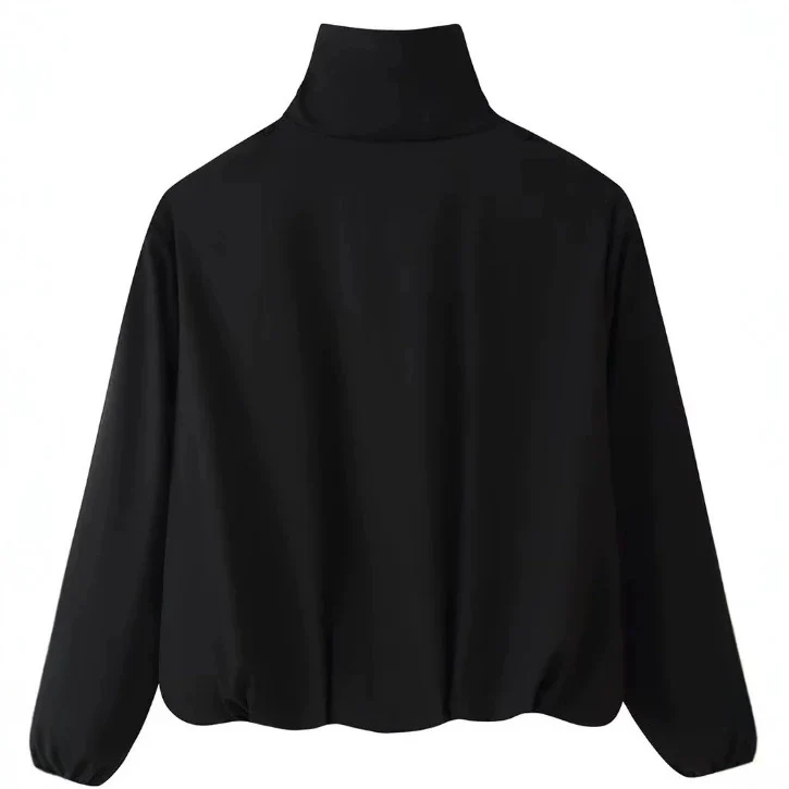 Damen Kurz geschnittener Boxy‑Blouson mit hohem Stehkragen und überschnittenen Ärmeln Drune