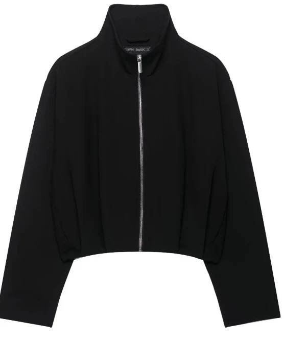 Damen Kurz geschnittener Boxy‑Blouson mit hohem Stehkragen und überschnittenen Ärmeln Drune