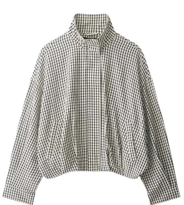 Damen Kurz geschnittene Wollmix-Jacke mit Stehkragen, Reißverschluss und Ballonärmeln Drune