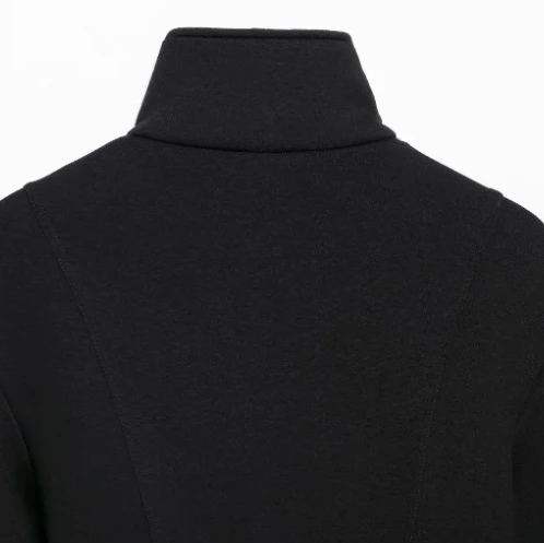 Damen Kurz geschnittene Boxy‑Fleecejacke mit Stehkragen, vertikalen Strukturnähten und verdecktem Reißverschluss Drune