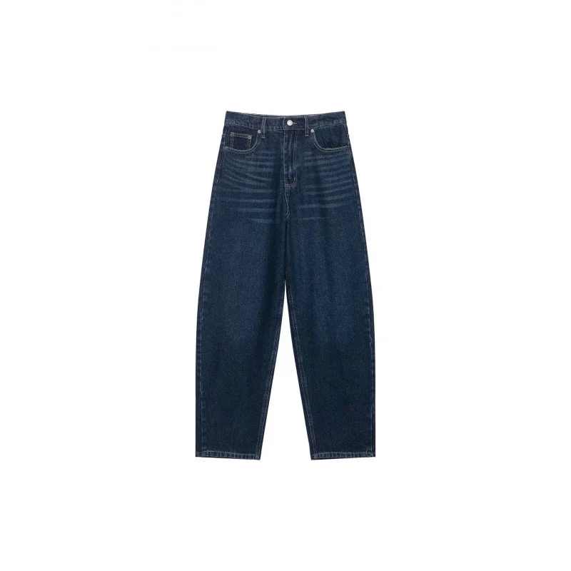 Damen Hochtaillierte weite Streifenjeans im Retro‑Look Drune