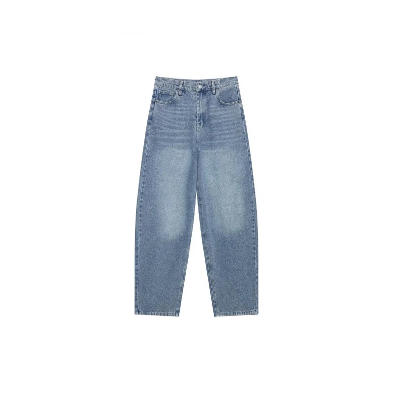 Damen Hochtaillierte weite Streifenjeans im Retro‑Look Drune