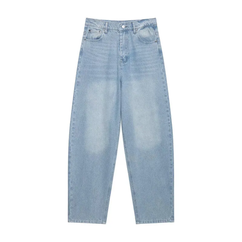 Damen Hochtaillierte weite Streifenjeans im Retro‑Look Drune