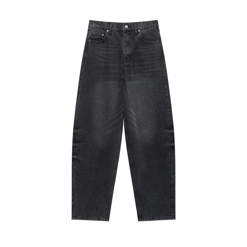 Damen Hochtaillierte weite Streifenjeans im Retro‑Look Drune