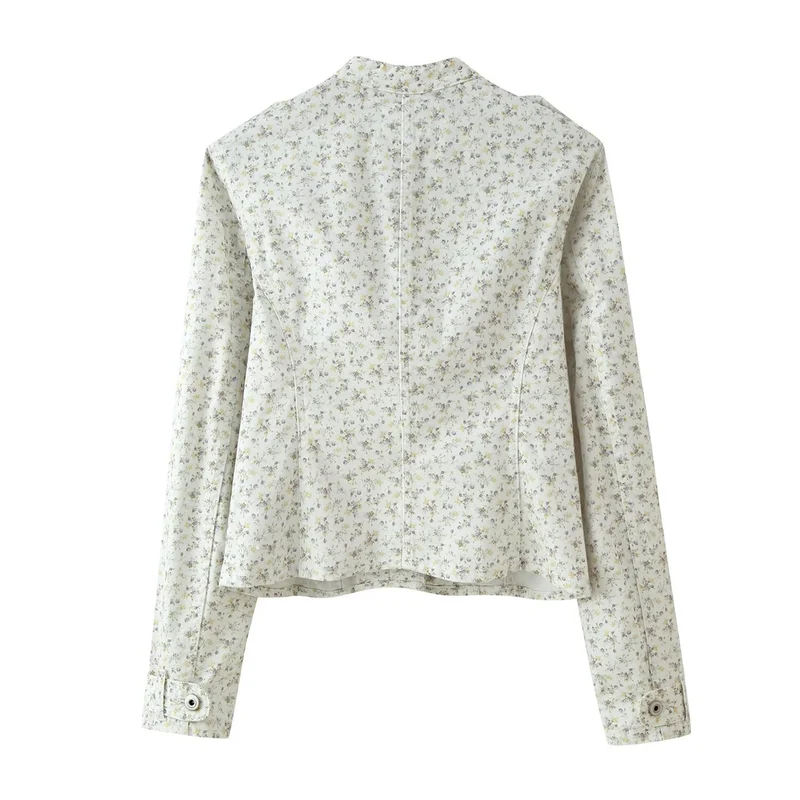 Damen Hochtaillierte weite Cropped‑Hose mit floralem Alloverprint Drune