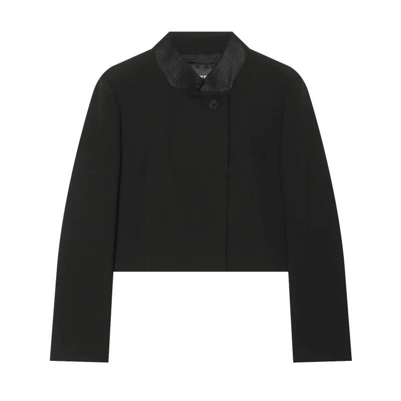 Damen Hochtaillierte weite Cropped‑Hose mit Bundfalten und elegantem Fall Drune