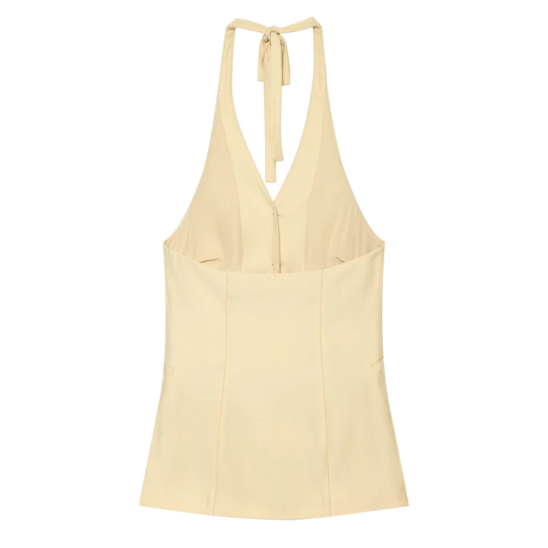 Damen Hochtaillierte Culottehose mit schmalem Bund, seitlichen Eingrifftaschen und mittiger Naht Drune
