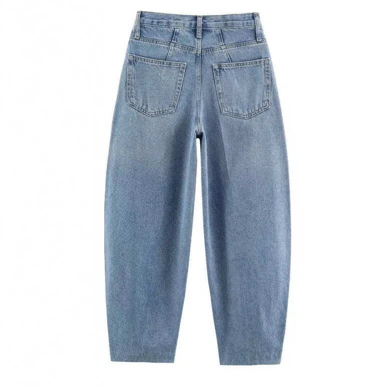 Damen Hochtaillierte Culotte-Hose mit weitem Bein und dekorativem Taillengürtel Drune