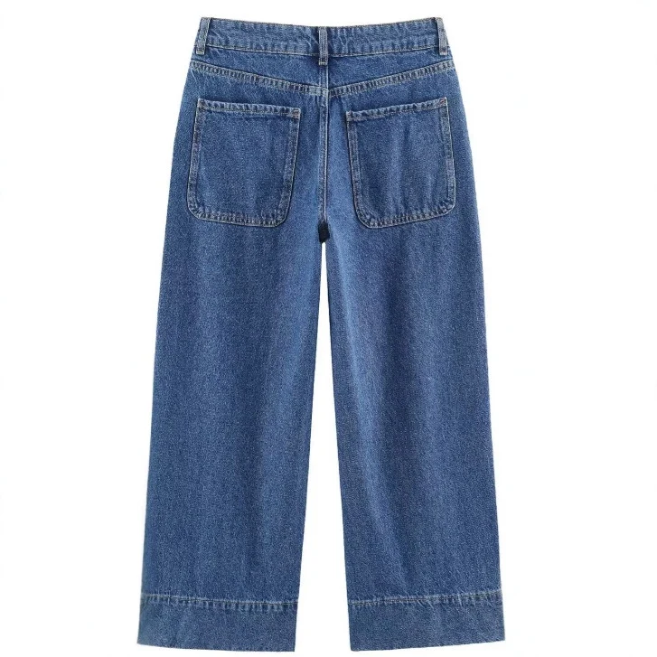 Damen Hochtaillierte Culotte-Hose mit weitem Bein und dekorativem Taillengürtel Drune