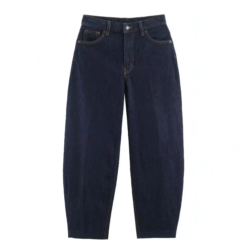 Damen Hochtaillierte Baggy-Jeans mit weitem Bein und klassischer Taschenlösung Drune