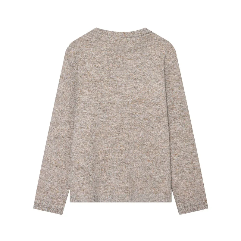 Damen Grobstrick-Cardigan mit Rundhalsausschnitt und Knopfleiste Drune
