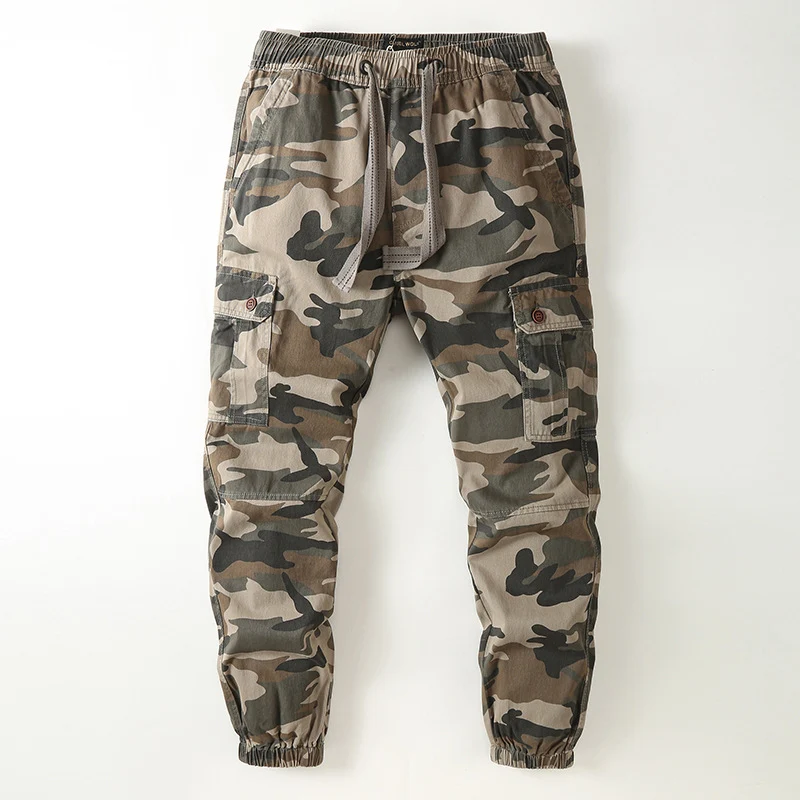 Herren Cargohose im Jogger‑Stil mit Tunnelzug, Knöchelbündchen und Multifunktionstaschen Drune