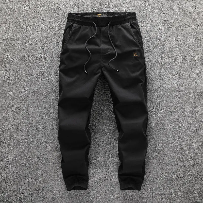 Herren Cargohose im Camouflage-Look mit elastischem Bund und Kordelzug Drune