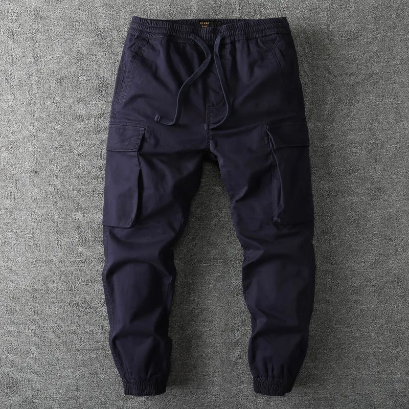 Herren Cargo-Jogginghose mit elastischem Bund, Kordelzug und aufgesetzten Taschen Drune