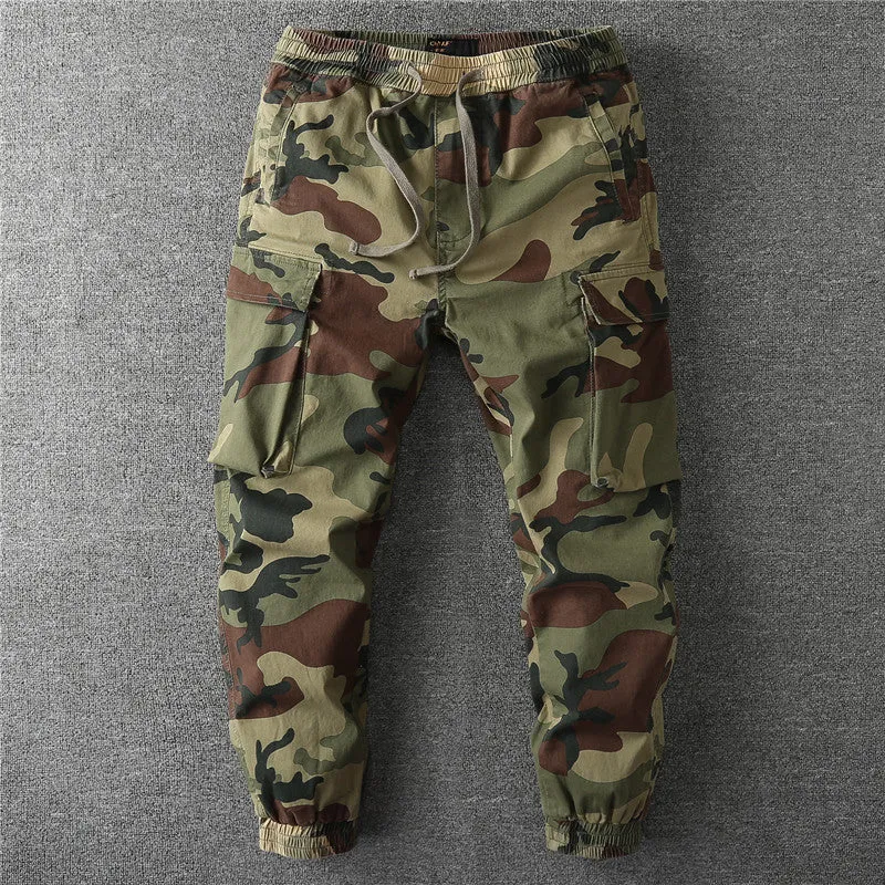 Herren Cargo-Jogginghose mit elastischem Bund, Kordelzug und aufgesetzten Taschen Drune