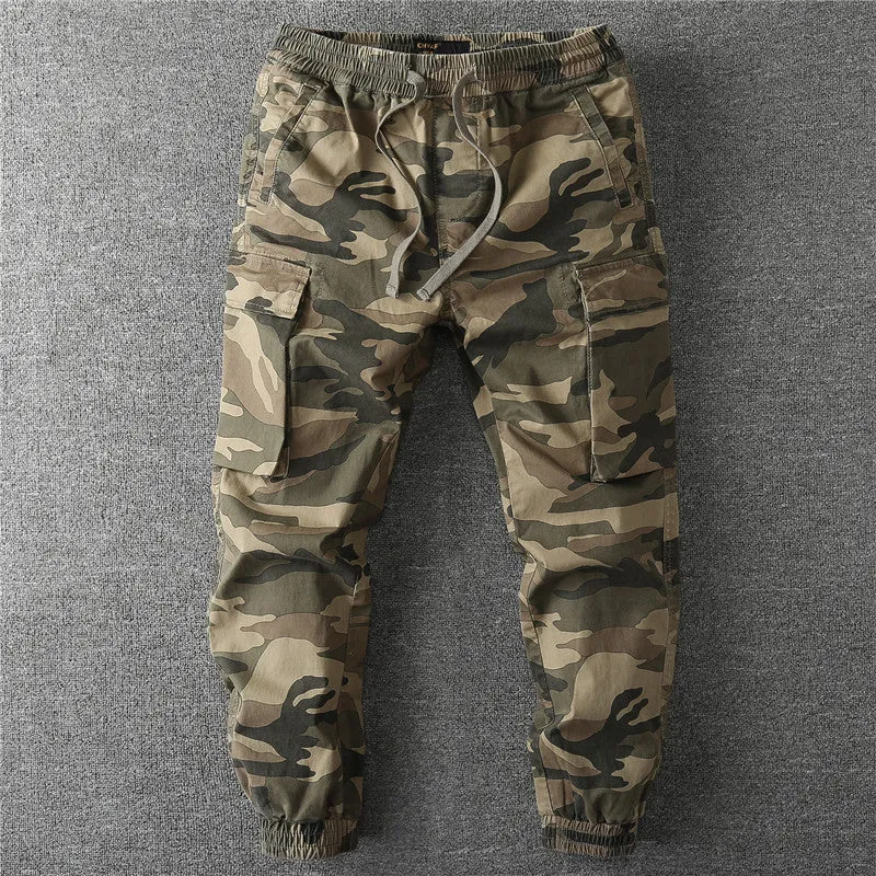 Herren Cargo-Jogginghose mit elastischem Bund, Kordelzug und aufgesetzten Taschen Drune