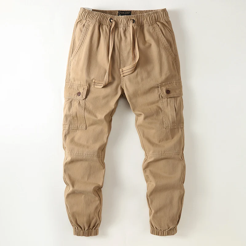 Herren Cargo-Joggerhose im Utility-Stil mit Tunnelzug, Knieverstärkung und elastischen Bündchen Drune