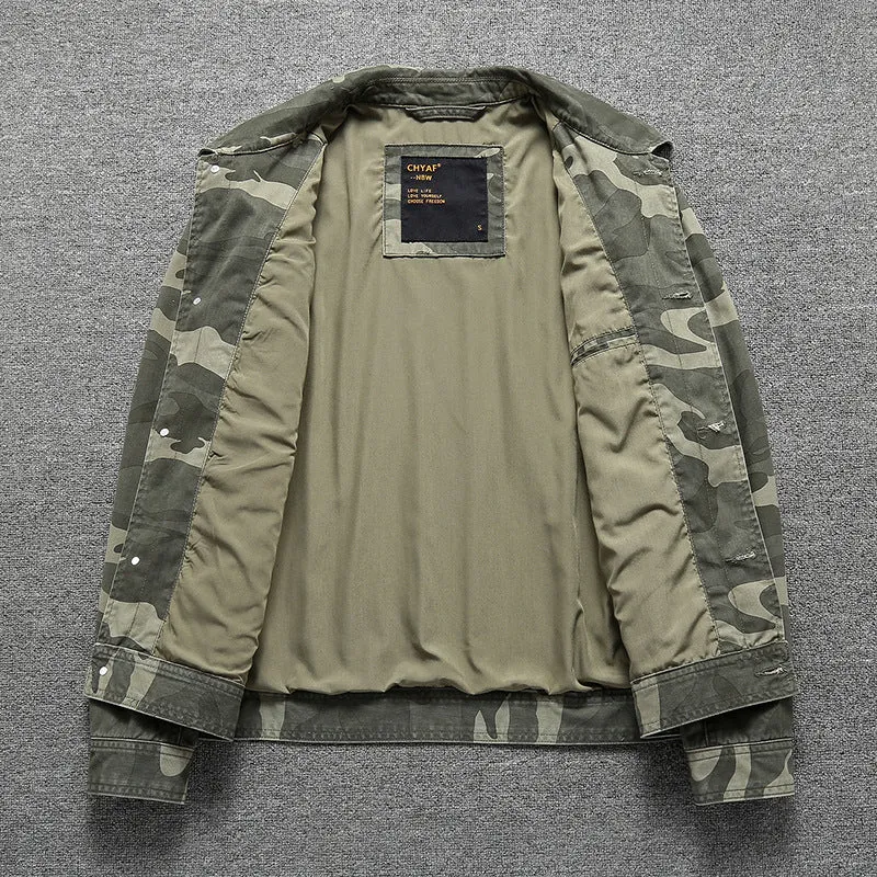Herren Baumwoll-Twill Hemdjacke im Workwear‑Stil mit Brusttaschen Drune