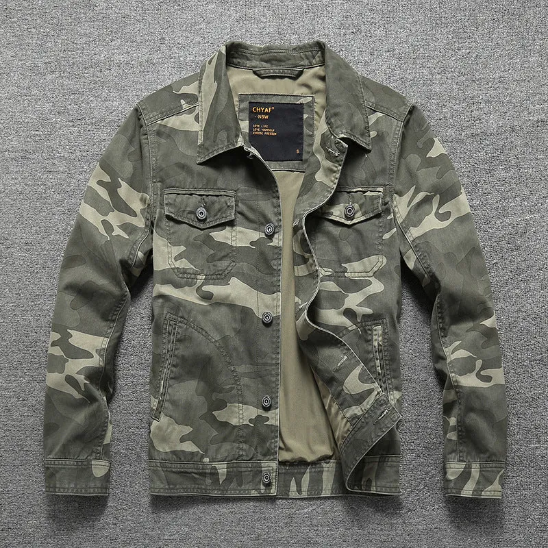 Herren Baumwoll-Twill Hemdjacke im Workwear‑Stil mit Brusttaschen Drune