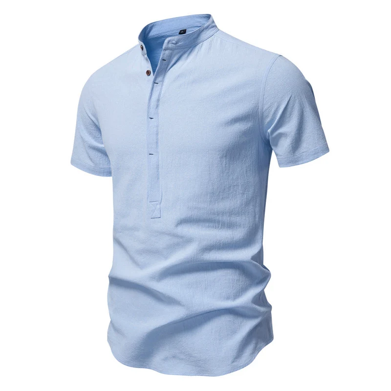 Herren Kurzarm Henley-Shirt mit praktischer Knopfleiste und modernem Design Drune