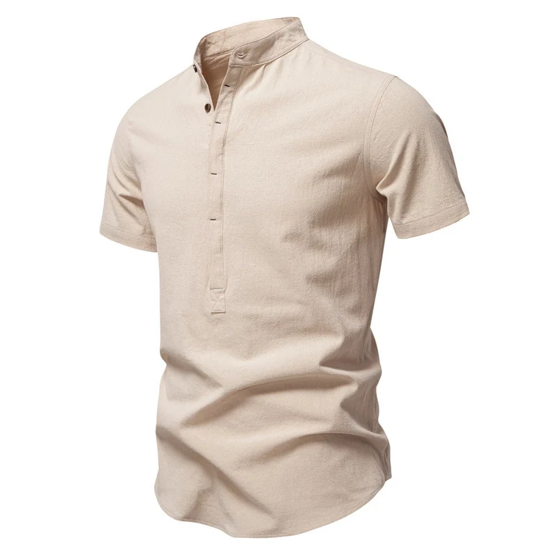 Herren Kurzarm Henley-Shirt mit praktischer Knopfleiste und modernem Design Drune