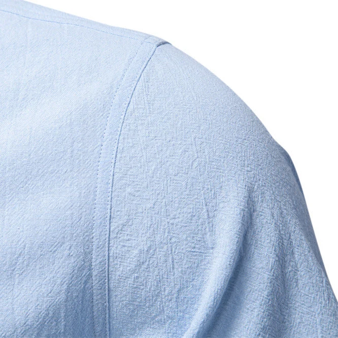 Herren Kurzarm Henley-Shirt mit praktischer Knopfleiste und modernem Design Drune